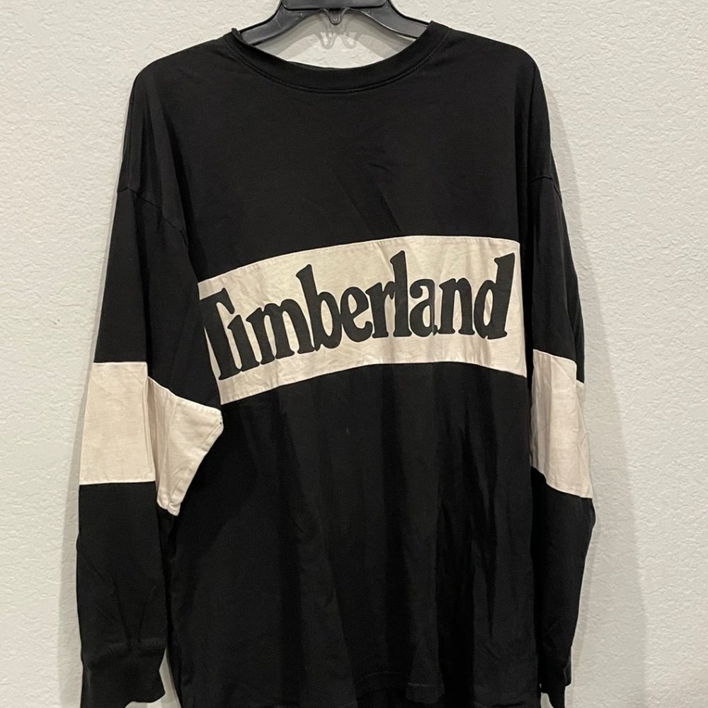 TIMBERLAND stripe logo long sleeve t-shirt